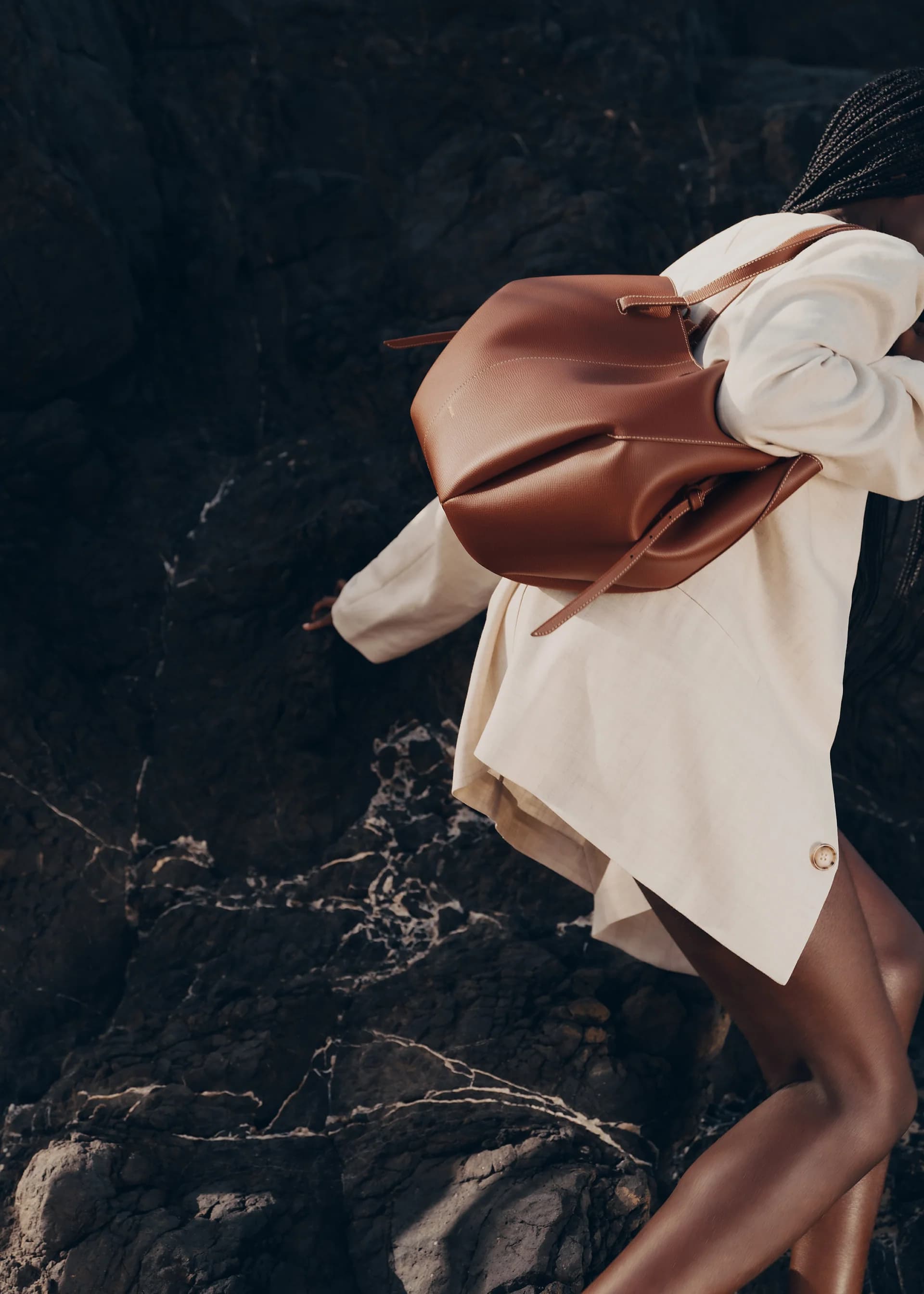 Sac Polène Cyme — Cuir Cognac Grainé